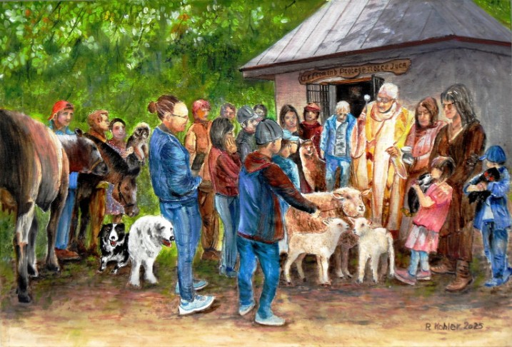 L'abbé béni les animaux